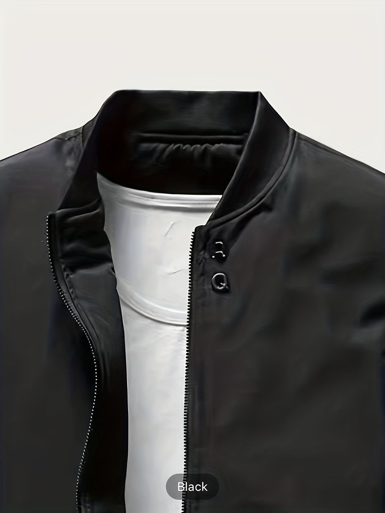 Windproof Slim Fit Long-sleeved Jacket - Casual Stand Collar Zippered Top - Suitable For Spring And Autumn