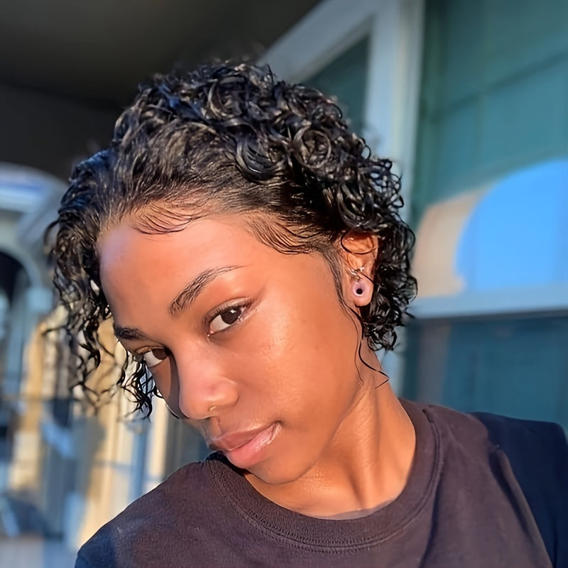 Pixie Cut Wig Human Hair 13x1 Lace Frontal Wigs Human Hair Short Bob Human Hair Wigs For Women Lace Front Human Hair Wig