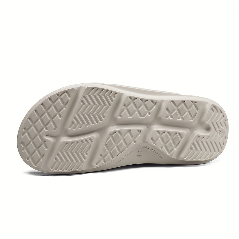 Men'S Breathable Massage Sandals - Comfortable EVA Summer Slides with Arch Support, Hook-and-Loop Closure, and Comfortable Heel for Outdoor, Beach, and Casual Wear, Strappy Sandal