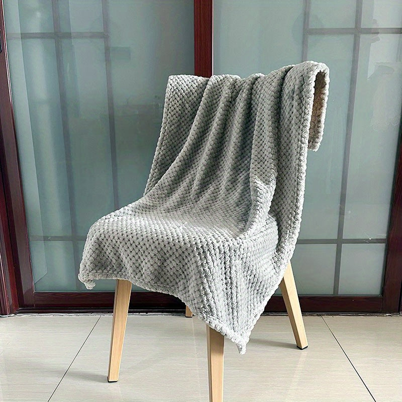 Baby Thickened Flannel Blanket, Plain Color Pineapple Plaid Flannel, Small Size Blanket, Soft Kids Couch Throw Blanket, Baby Swaddle Blanket, For All Season Christmas, Halloween, Thanksgiving Day Gift