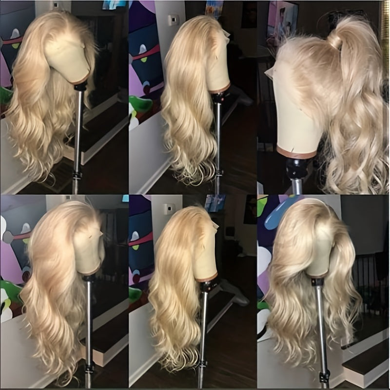 613 Lace Front Wig Human Hair 13x4 Body Wave Lace Frontal Wigs Human Hair Blonde Lace Front Wigs Human Hair 180 Density 613 HD Lace Front Wigs Human Hair Pre Plucked with Baby Hair 22-24 Inch