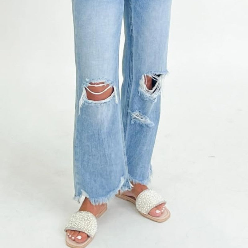 Women Flat Embellished Band Peep Toe sandal