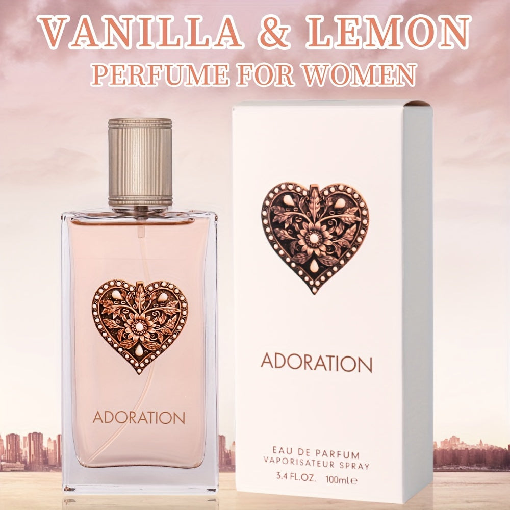 3.4fl Oz Sensual Bliss Eau De Parfum Spray - Long-Lasting, All-Day Fragrance with Candied Lemon, Panacotta, and Orange Blossom Notes - Perfect for Dating, Daily Life, Parties, and Gift Giving