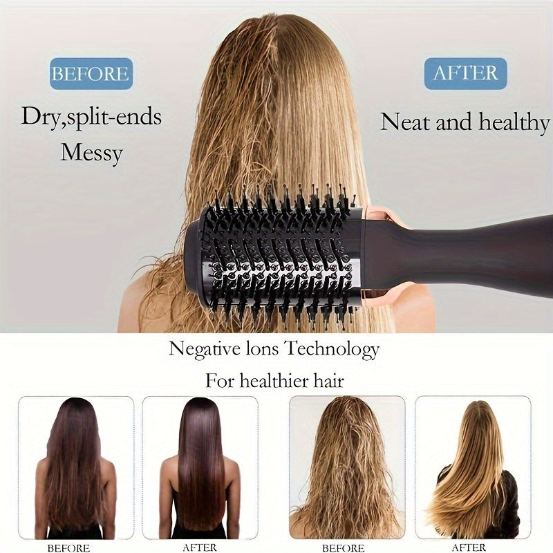 Multifunctional Hot Air Comb Three-in-One Hair Comb Curler Dry and Wet Use Without Damaging Hair Quality