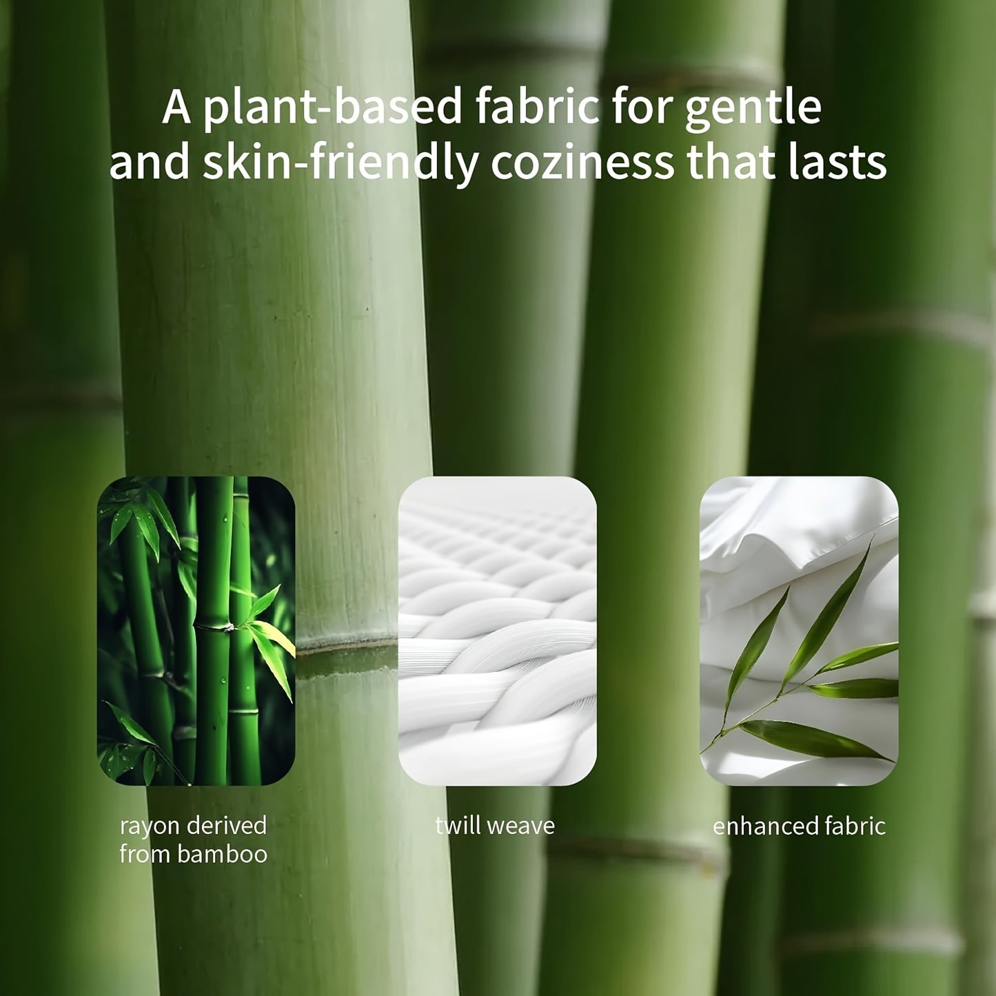 4pcs 2000TC Cooling Bamboo Bed Sheet Set Summer Chill Collection - 16" Deep Pocket - Silky Soft Luxury Bedding W/ Flat Sheet, Fitted Sheet & Pillowcases (Beat The Hea Stay Cool All Night)