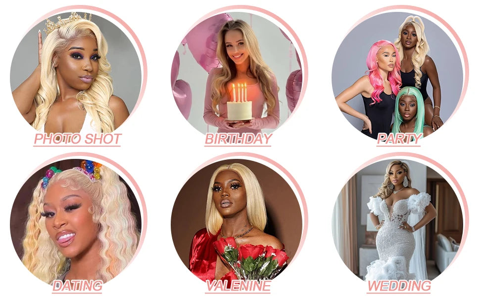 613 Blonde HD Lace Frontal Wig 13x4 13×6 Deep Wave Lace Front Human Hair Wig Colored Curly Wigs Water Wave Wigs For Women 