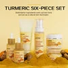 2024 Beauty Products Tumeric Ingredient Deep Cleansing Rejuvenating Glowing Lightening 6 in 1 Face Oily Skin Care Set