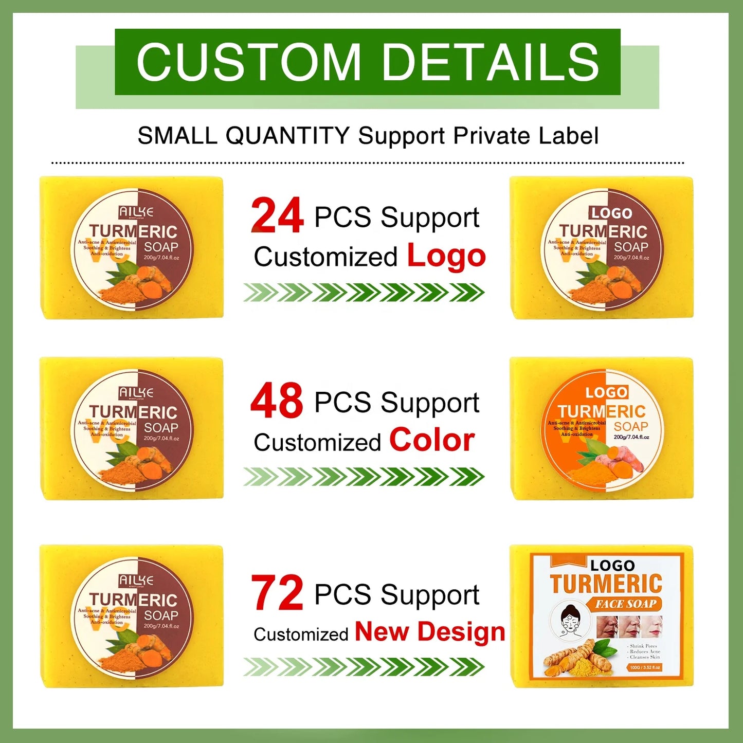 Turmeric VC Vegan Face Savon Anti-Oxidation Remover Pimple Natural Glycerin Anti Acne Whitening Organic Tumeric Soap