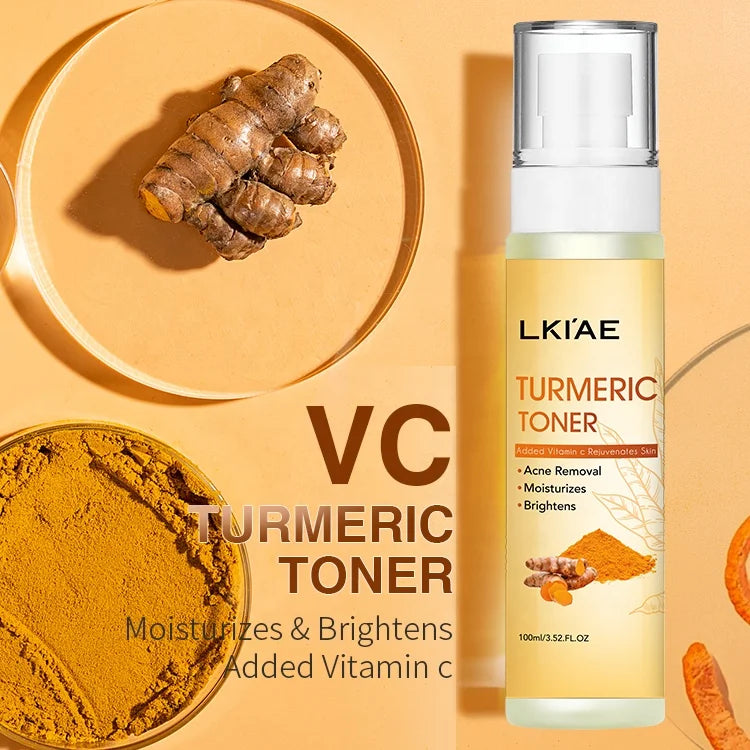 LKIAE Moisturizing Hydrating Face Rejuvenating Lightening Tumeric Natural Aloe Centella Beauty Makeup Toner for Skin