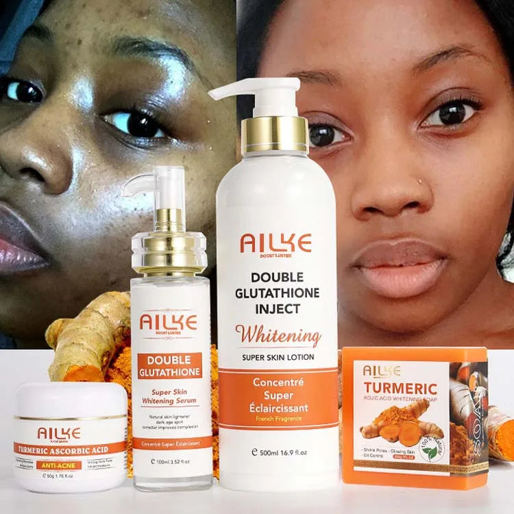 Best Review Brightest Rejuvinating Anti-Aging Organic Natural Tumeric Acne Whitening Skin Care Set (New)