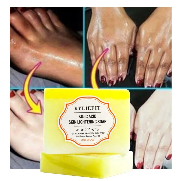 Kyliefit Skincare Tumeric and Facial Shea Butter Lemon Mens Bath Soaps Kojic Acid Soap for Bathing