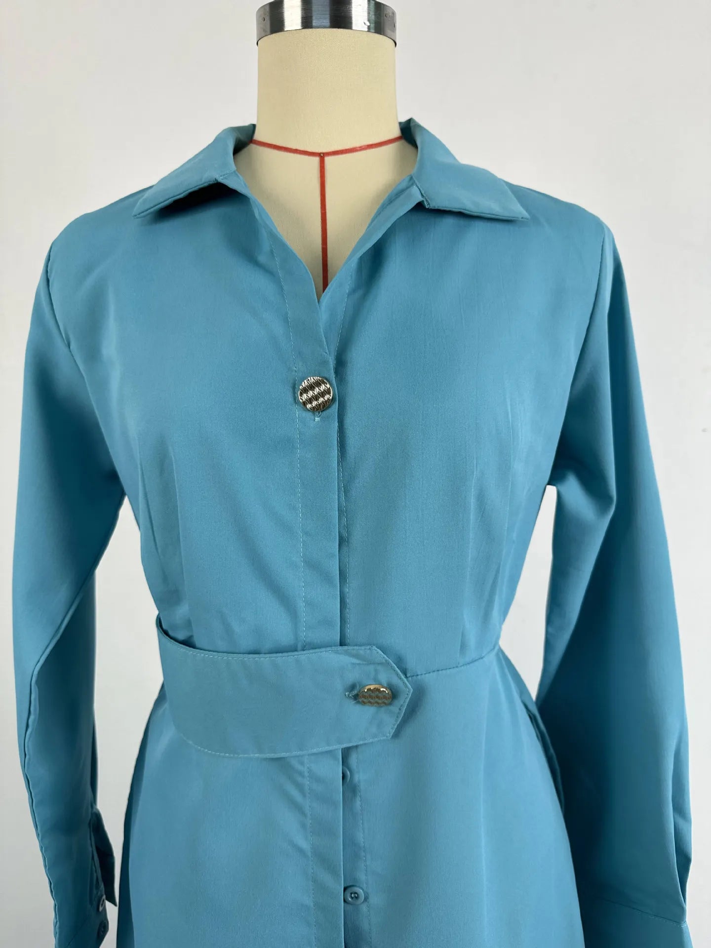 HK7124 New Women's Clothing High Quality Women Casual Dresses Ladies Stylish Square Neck Puff Sleeve Solid Waist Midi Dress