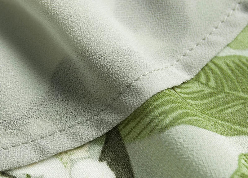 Dresses For Women 2021 Party Elegant Ruffle Hem Beach Summer Dress Sweetheart Neck Tie Strap Tropical Print Chiffon Midi Dress