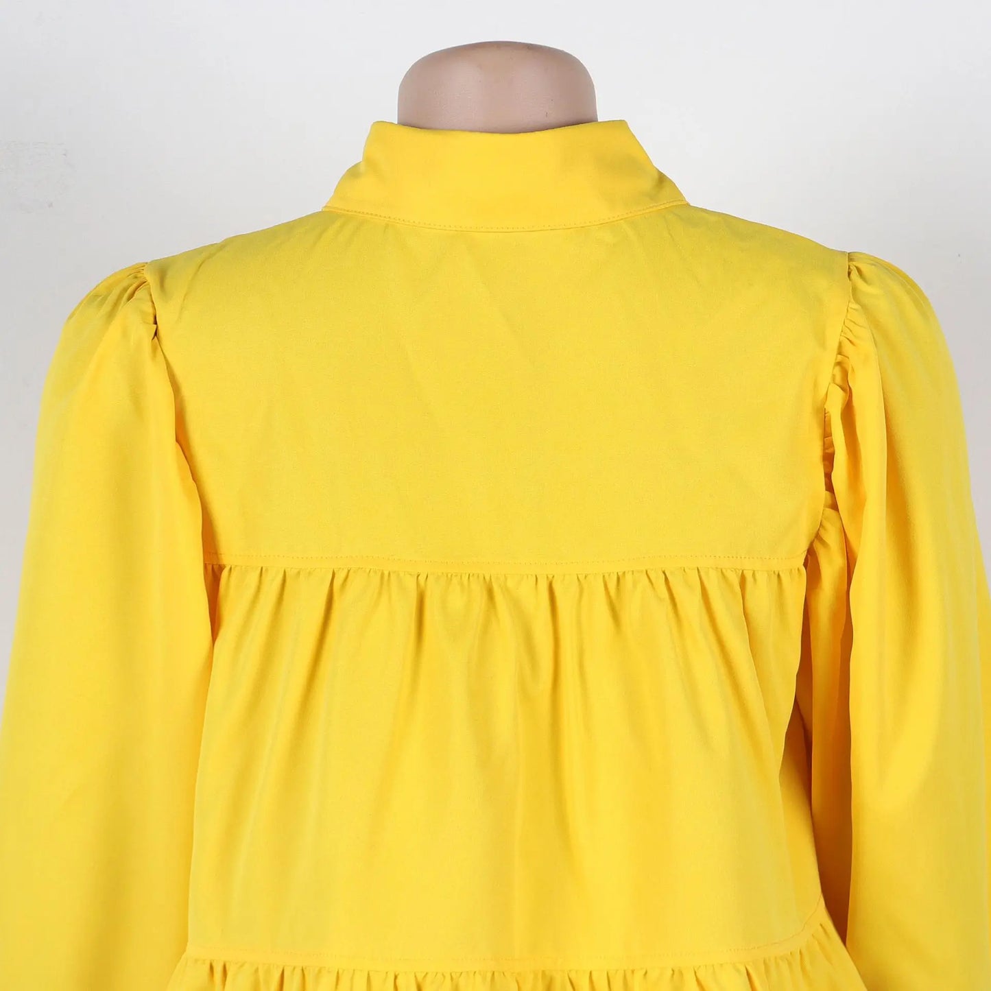 Summer 2025 Solid Color Pleated Turn-down Collar High-End Button Loose Hem Casual Midi Dresses Ladies Elegant Dresses