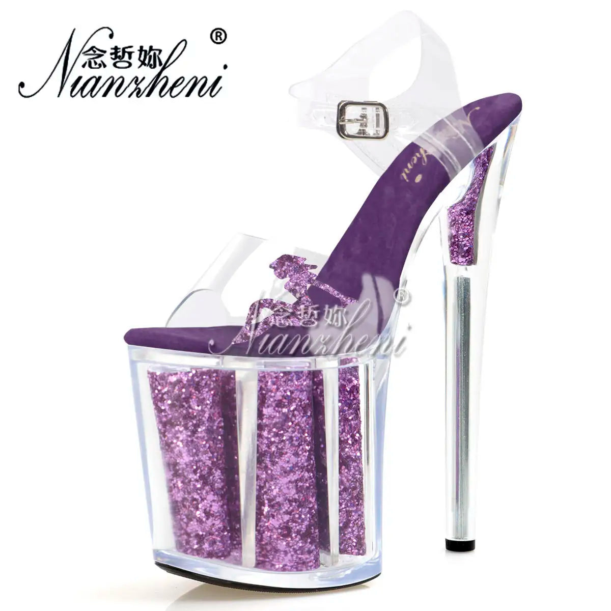 Stripper Heels NewModels 20cm Peep Toe Lady Fashion Pole Dance Shoes Elegant Platform Sandal Exotic Dancer Full Dress Nightclub