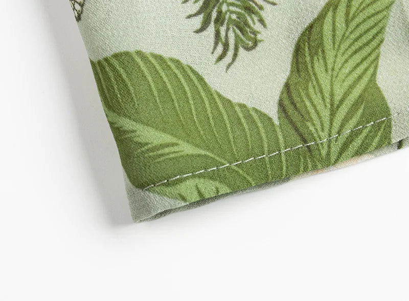 Dresses For Women 2021 Party Elegant Ruffle Hem Beach Summer Dress Sweetheart Neck Tie Strap Tropical Print Chiffon Midi Dress