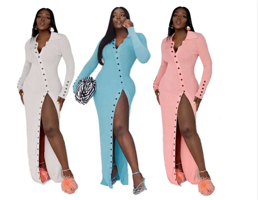 Custom Wholesale Winter Fall Women High - Quality Pit Stripe Multi - Button Skirt Fancy Dresses Ladies Women