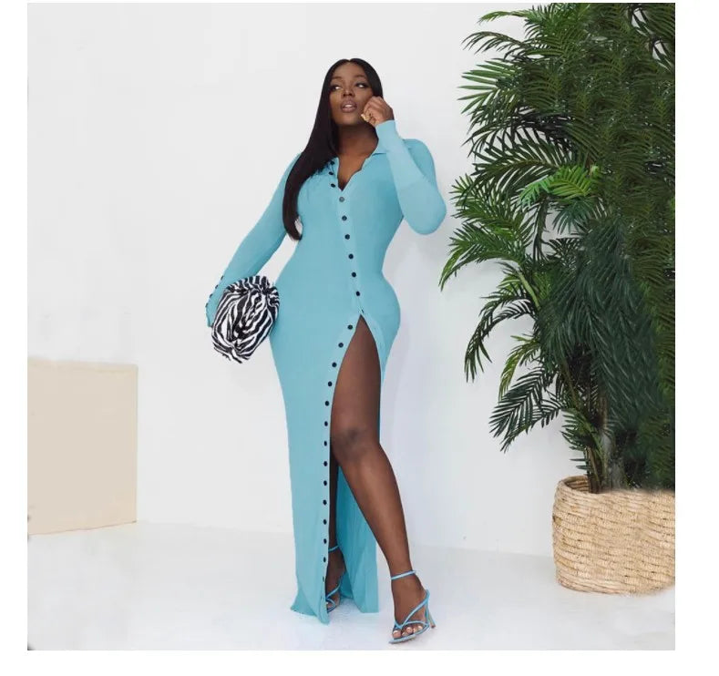 Custom Wholesale Winter Fall Women High - Quality Pit Stripe Multi - Button Skirt Fancy Dresses Ladies Women