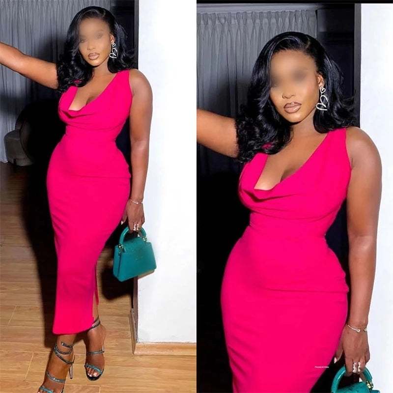 5967 Products Women's Clothing Lady Dresses Ladies Summer Temperament Sequined Slim Hip Little Black Women Casual Dress