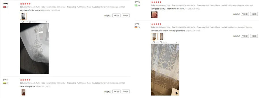 White Elegant Lxury Curtains, Tulle Contain Pearls Embroidery Beads Window Drapes ,Curtain Volie Sheer for Living Room Finished