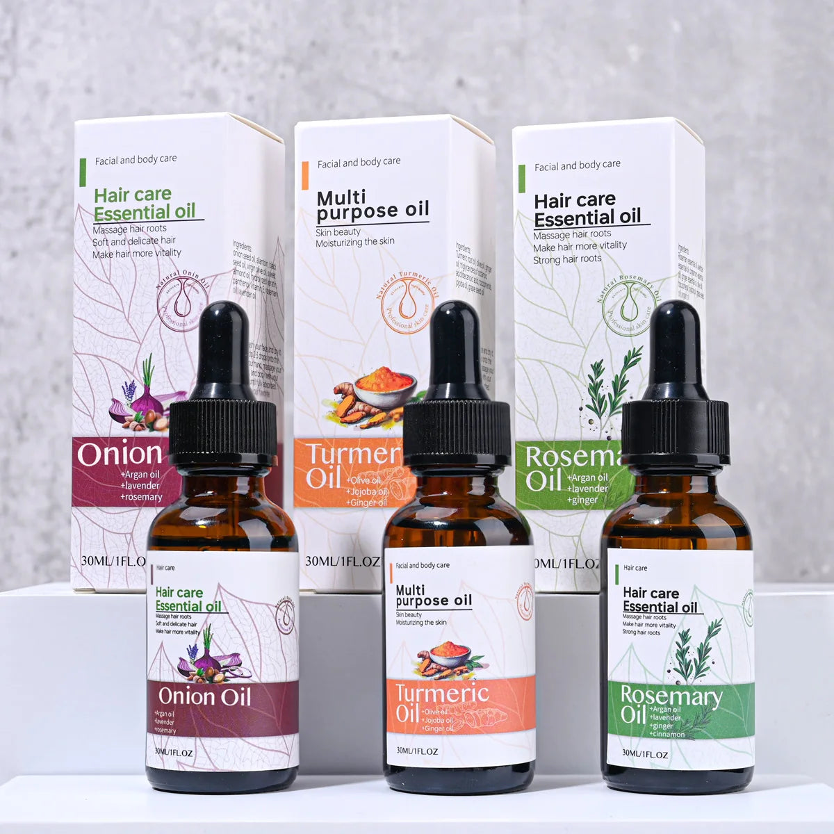 30ml Tumeric Essence Hair Care Onion Oil Plant Extraction Growth Oil Custom Logo Scalp Care Products Fast