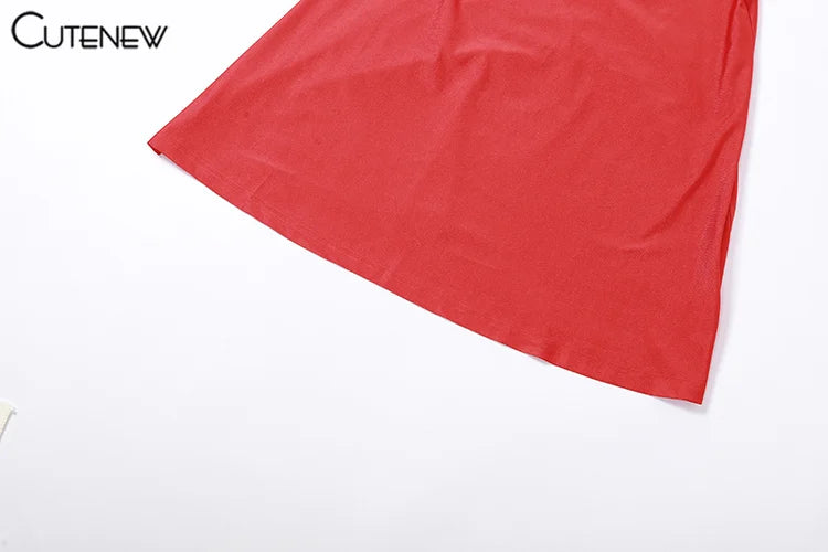 Cutenew Red Shiny Spaghetti Strap Maxi Dress Women Solid Sexy Backless Ruched Cleavage Body-shaping Robe Lady Hipster Streetwear