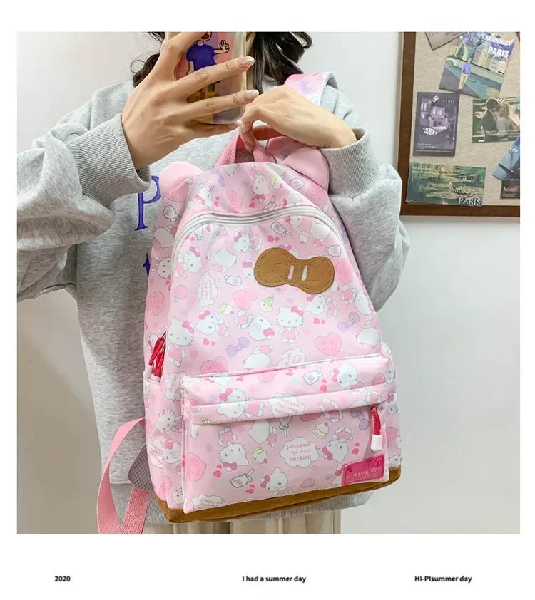 Sanrio Ins Style New Hellokitty Student Schoolbag Cute Hello Kitty Backpack Large Capacity Backpack
