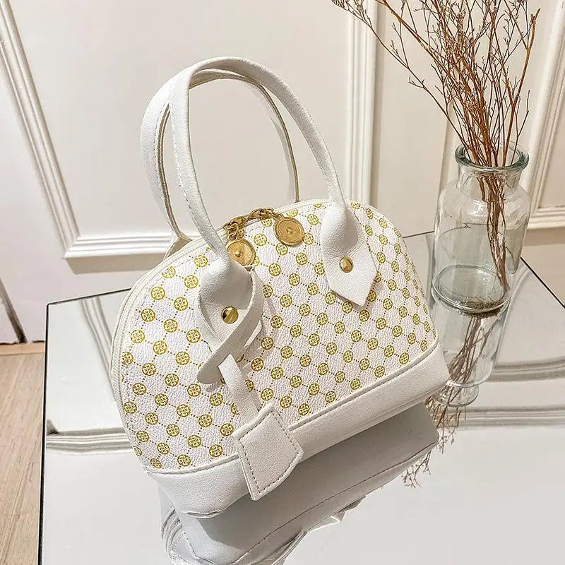 Flower Printing Shell Bag Fashion Handbag Women Crossbody Bag Advanced Simple Shoulder Crossbody Bag Large Capacity Portable Bag