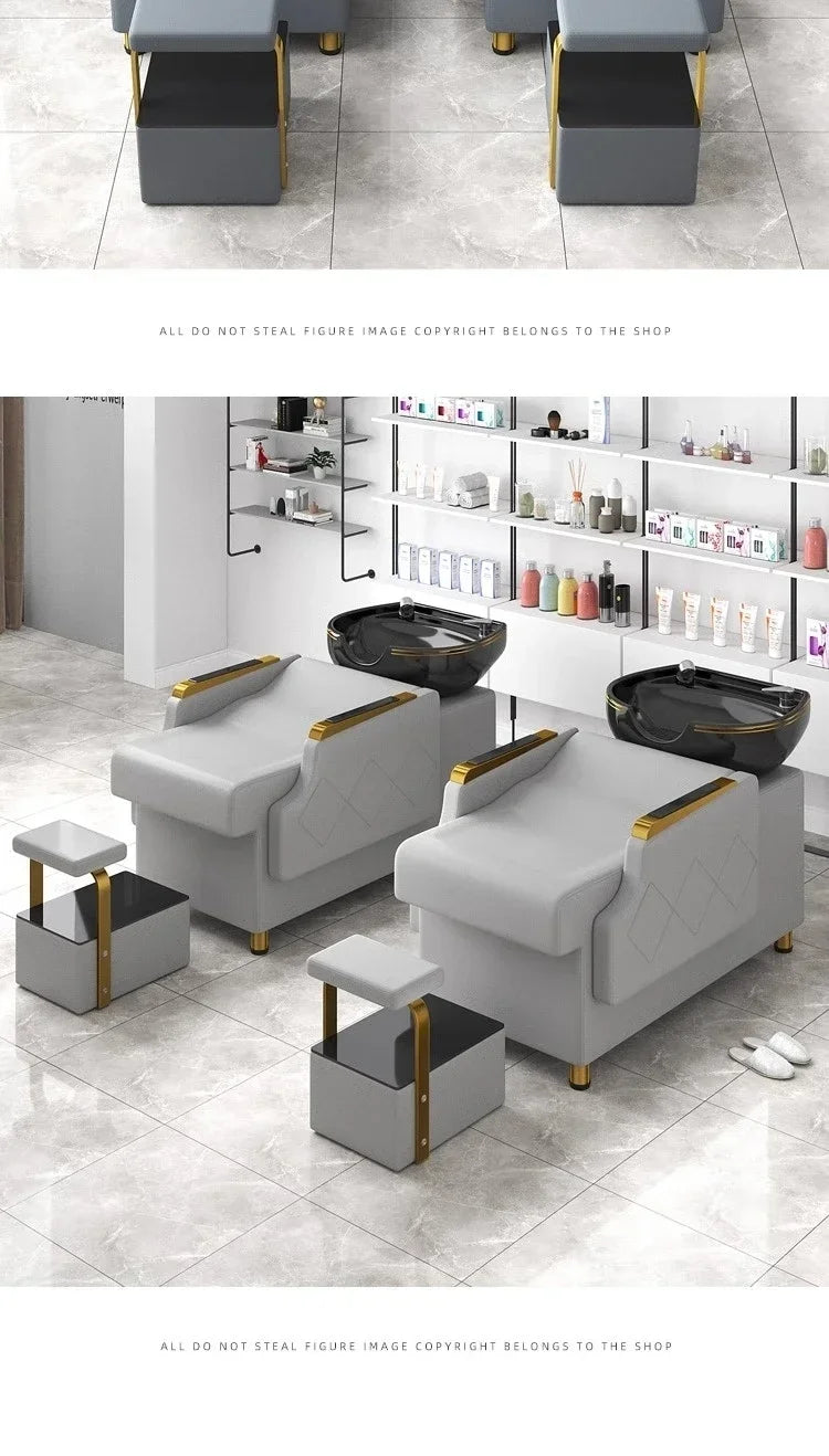 Simple Comfortable Shampoo Bed Modern Nordic Fashion Custom Shampoo Bed Delicacy Delicacy Cadeira De Barbearia Salon Furniture