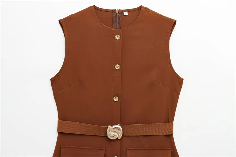 Women's Dress Black Long Dresses Spring Summer 2025 Button Up Sleeveless Sundress Vestidos Elegant Casual Women's Dresses