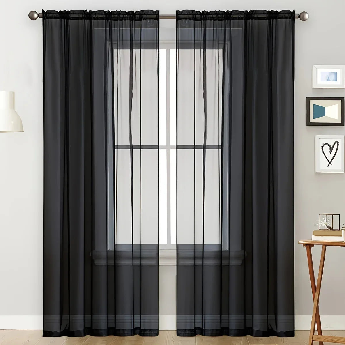 140*260cm Chiffon Sheer Window Curtains  for Living Room Modern Simple Curtain Gauze Semi-blackout Balcony Thin Window Screen