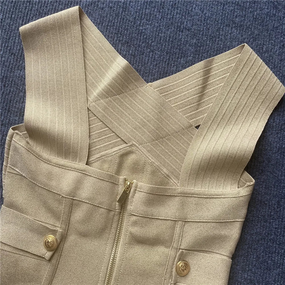 New Sexy Fashion Women Elegant Bandage Dress Bodycon Ladies Vestido Summer Dresses Birthday Evening Party Club Midi Clothing