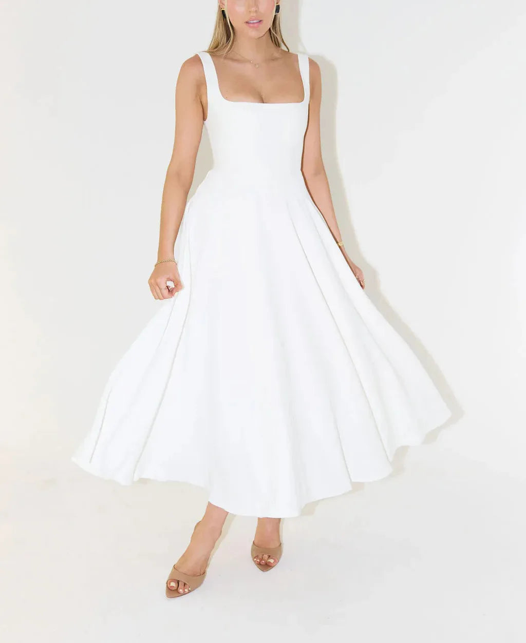 Women's Dresses New Simple Sexy Solid Color Straps Dress Ladies Temperament Multicolor Slim Midi Dresses Party Gowns 2025