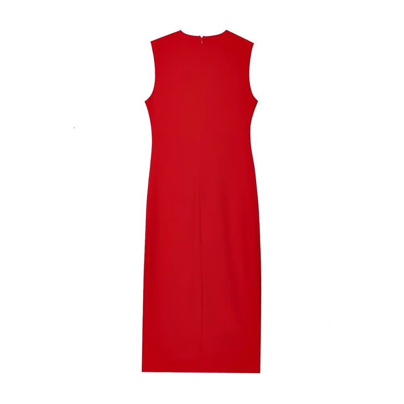 Women's Dress Black Long Dresses Spring Summer 2025 Button Up Sleeveless Sundress Vestidos Elegant Casual Women's Dresses