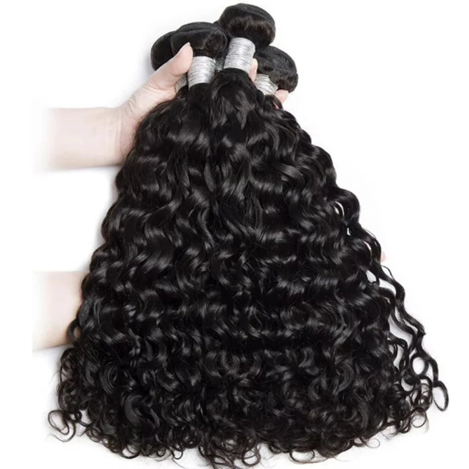 30 40 Inch Deep Wave 16A Curly 100% Human Hair Bundles Brazilian 3 4 Bundles Hair Wig Weave Hair Extensions Virgin Hair Raw Wigs