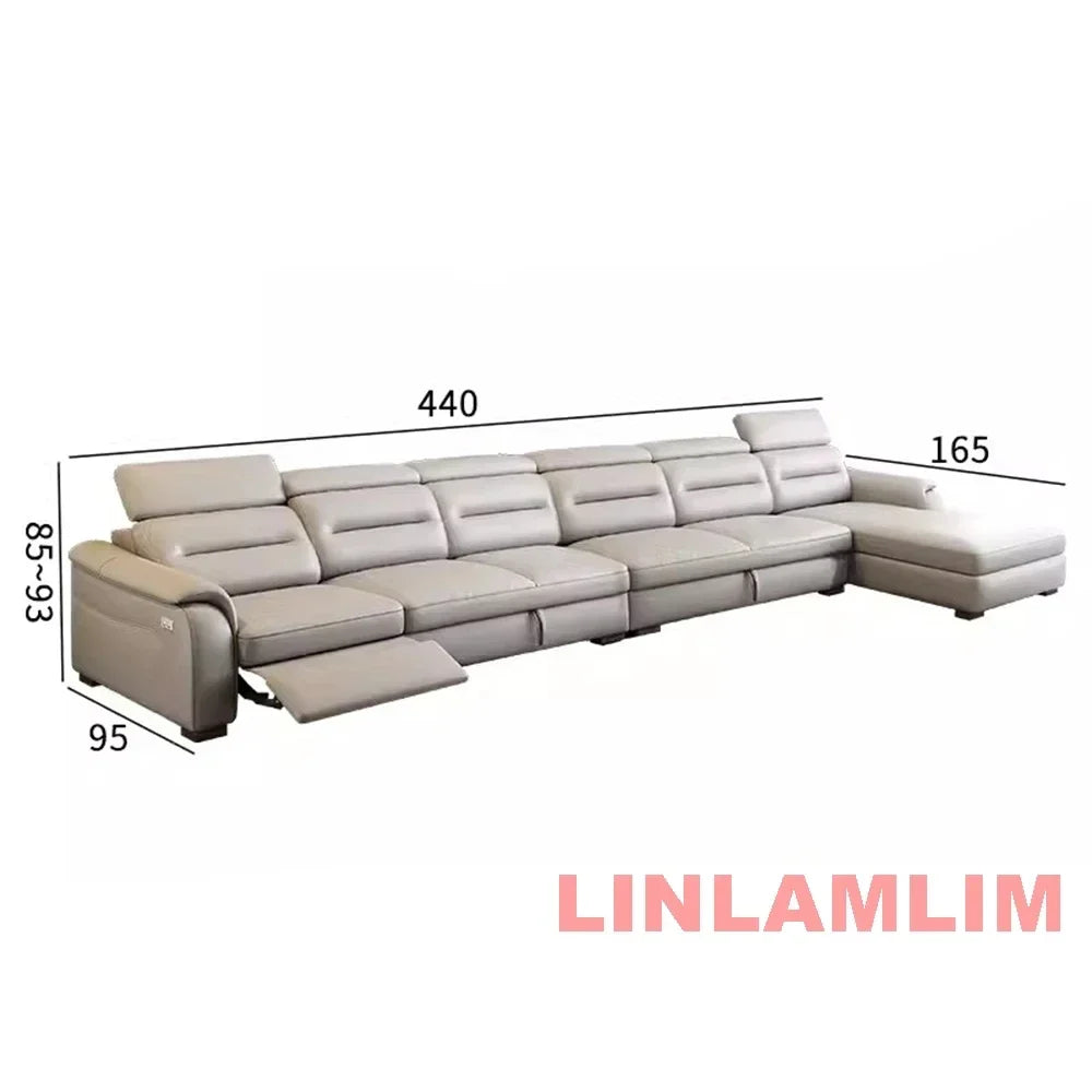 Linlamlim Multifunctional Convertible Sofa Bed With Eletric Recliner, Folding Sofa Cama With Power Reclining Seats & Storage Box