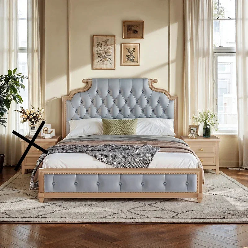 Bett King Size Queen 150x200 Bed Simple Frame Wood European Twin Double Bed Modern Letto Matrimoniale Lit Camas De Dormitorio