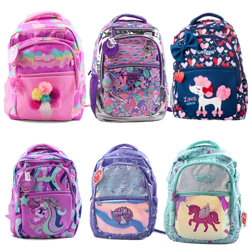 Genuine Australia Smiggle Schoolbags Children'S Backpacks Primary School Students' Shoulder Bags Large-Capacity Cartoon Bags