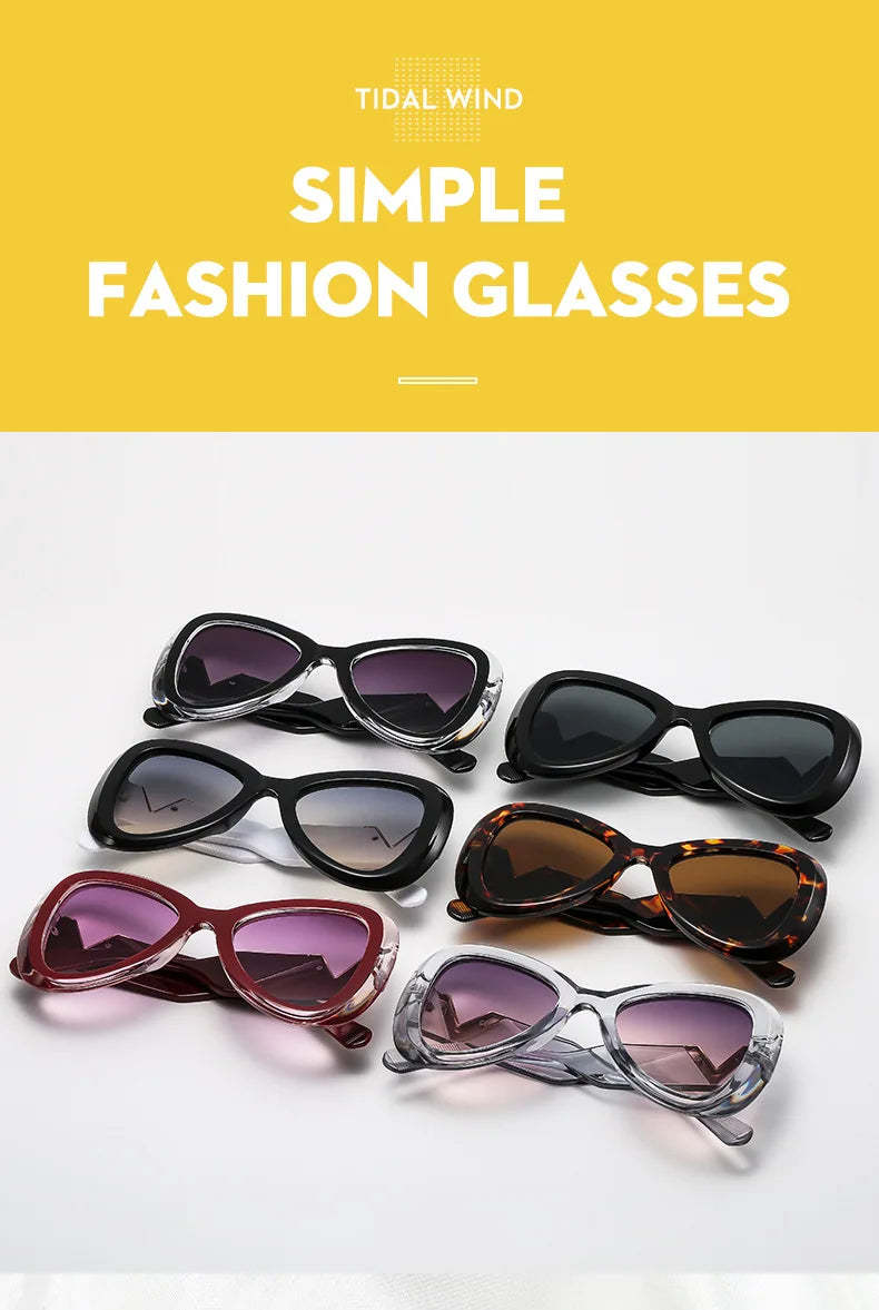 2025 New Fashion Big Frame Cat's Eye Butterfly Women Sunglasses Luxury Designer Men Sunglass Outdoor Travel Eyewear Female UV400