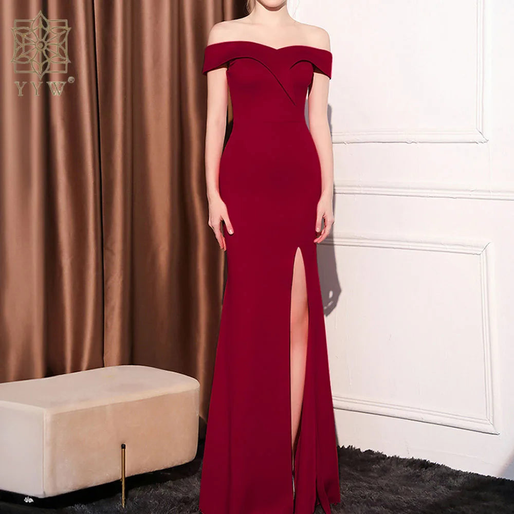 Highclass Smooth Evening Dress Side Slit Backless Mono Multicolor Sleeveless Elegant Evening Party Dresses Women Floor Length