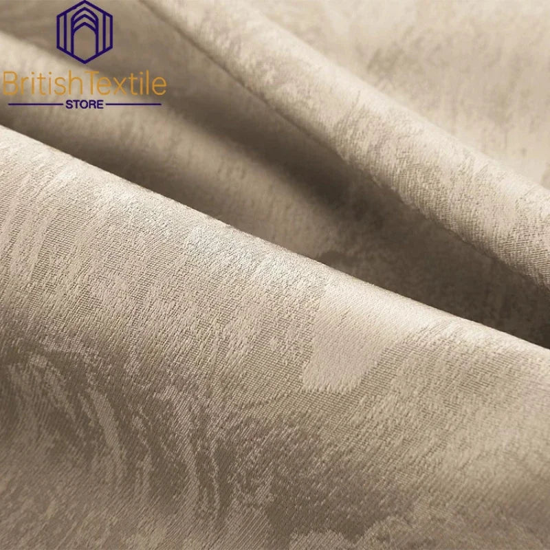 European Curtains Light Luxury Curtains for Living Room  Modern Simple Blackout Bedroom White Tulle Thicken Jacquard Window