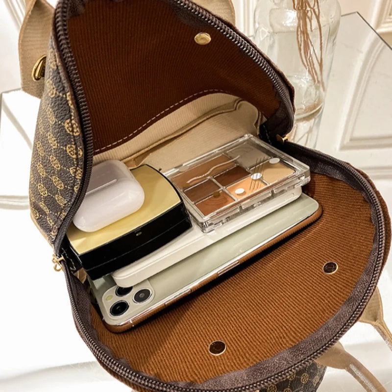 Flower Printing Shell Bag Fashion Handbag Women Crossbody Bag Advanced Simple Shoulder Crossbody Bag Large Capacity Portable Bag