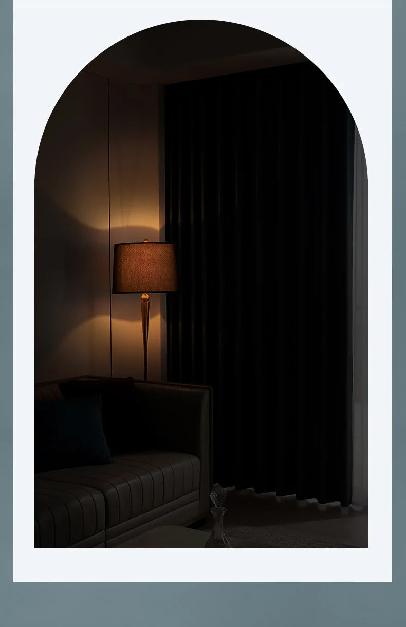 European Curtains Light Luxury Curtains for Living Room  Modern Simple Blackout Bedroom White Tulle Thicken Jacquard Window