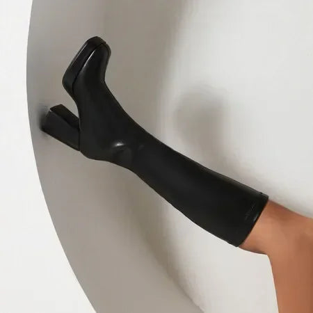 Boots Winter Shoes For Women Round Toe Luxury Designer Clogs Platform Sexy Thigh High Heels High Sexy Stiletto Low 2025 Fashion