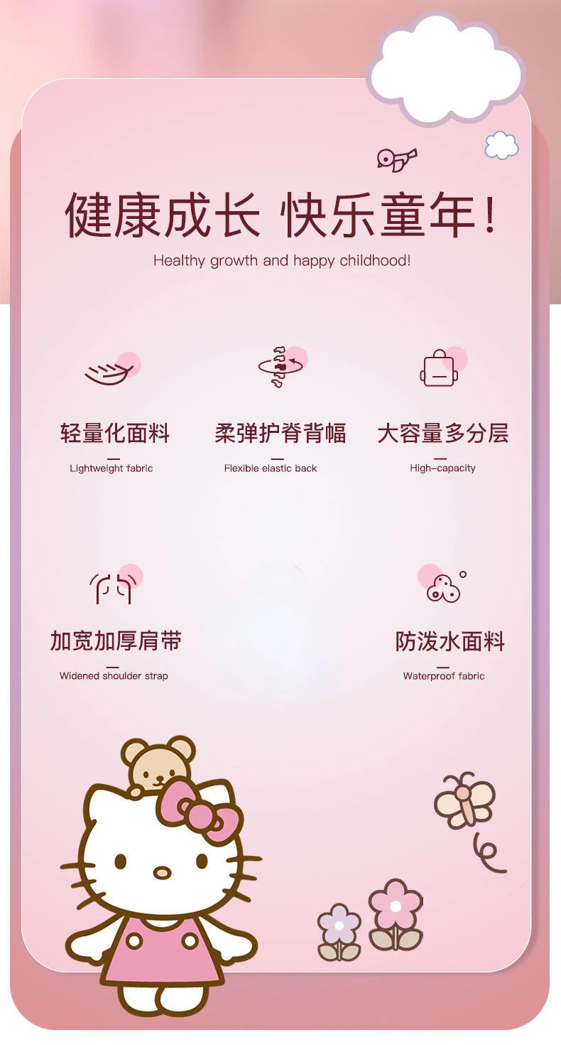 Hello Kitty Children's Schoolbag Primary School Student Girls' Spine Protection Burden Reduction Girls' Backpack school backpack