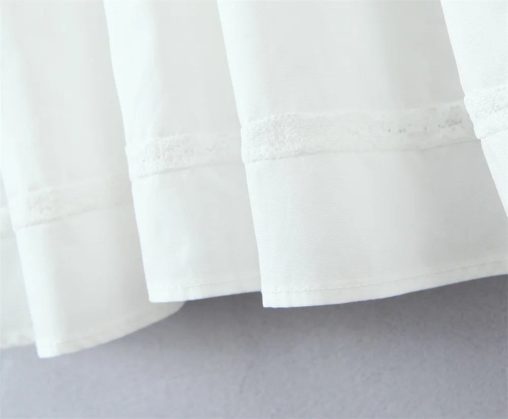 Women's Dress 2025 New Fashion Summer  White Bow Midi Dresses for Women Elegant Chic Ladies Dress