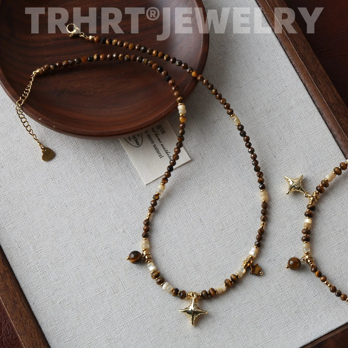 Fashion Jewelry Stone Beads Necklace For Women 2025 Trend New Senior Accessories Star Pendant Party Wedding Gift