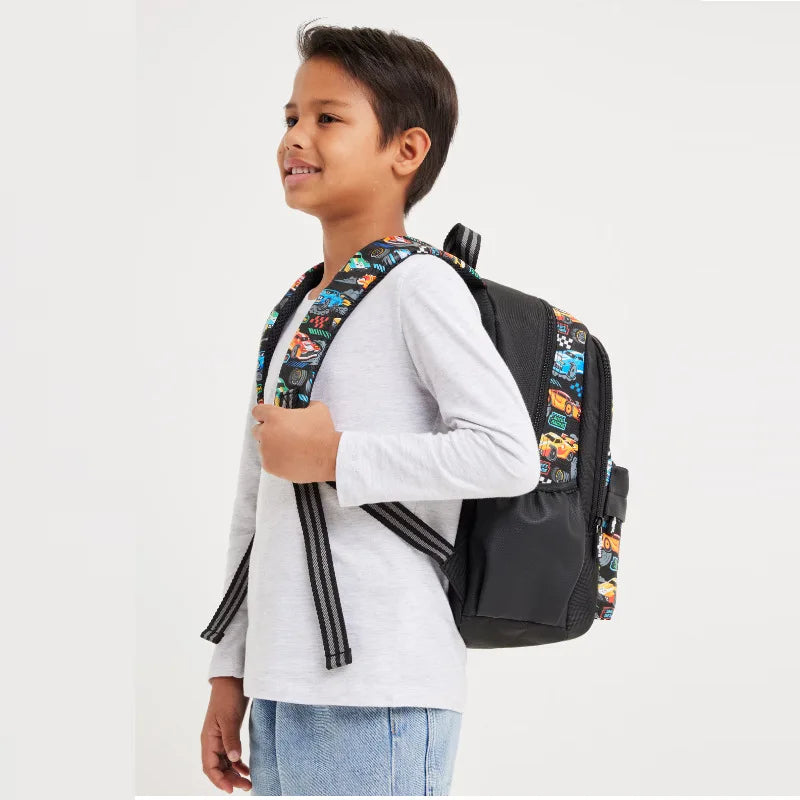 100% Genuine Australia Smiggle Backpack School Bag Race Car Cartoon Series Anime Backpack Student Gift Separate Purchases