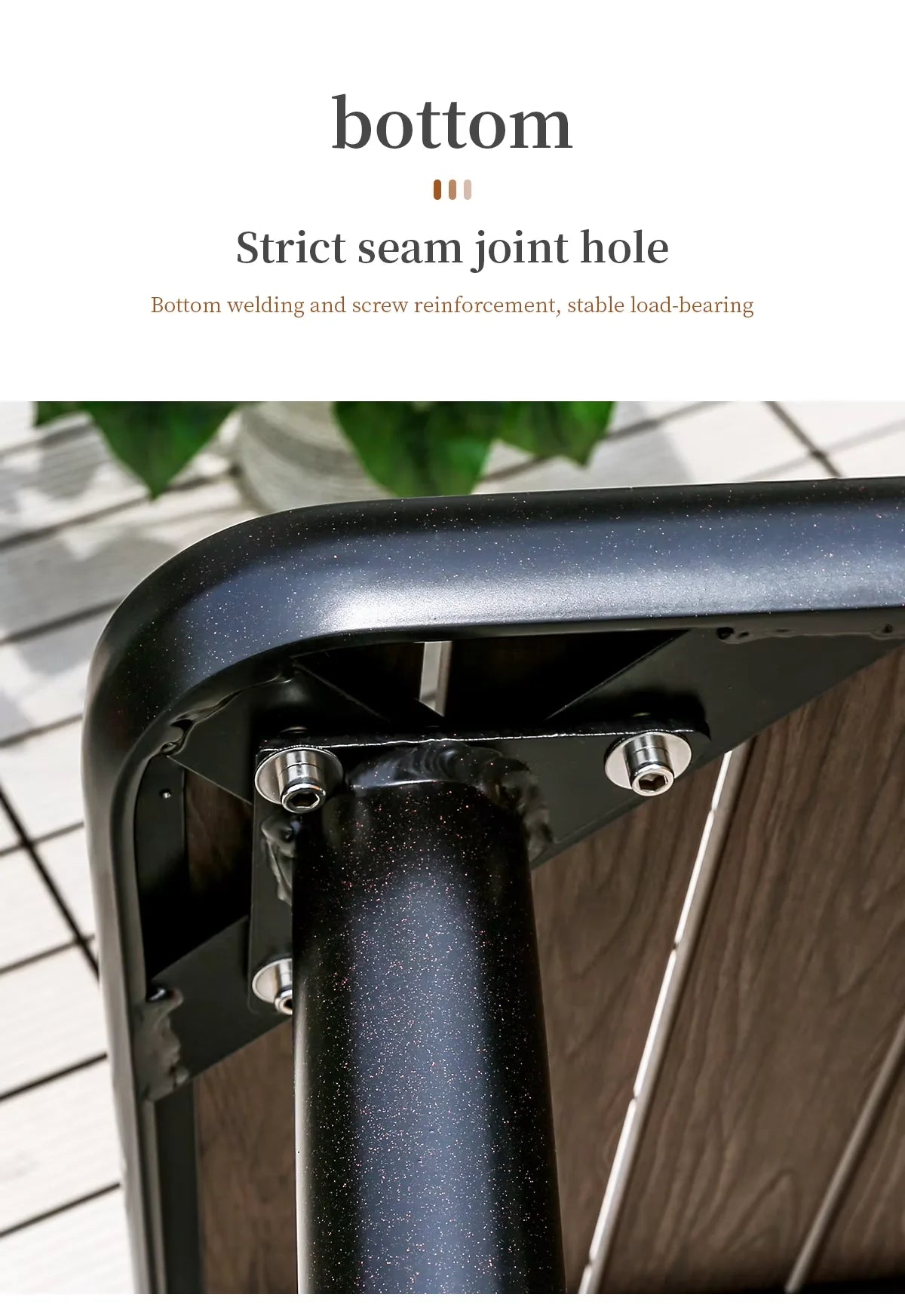 Outdoor Table 120cm Rectangular Tables Metal Backyard Table Garden Hotel Urniture Balcony Terrace Wood-plastic Table