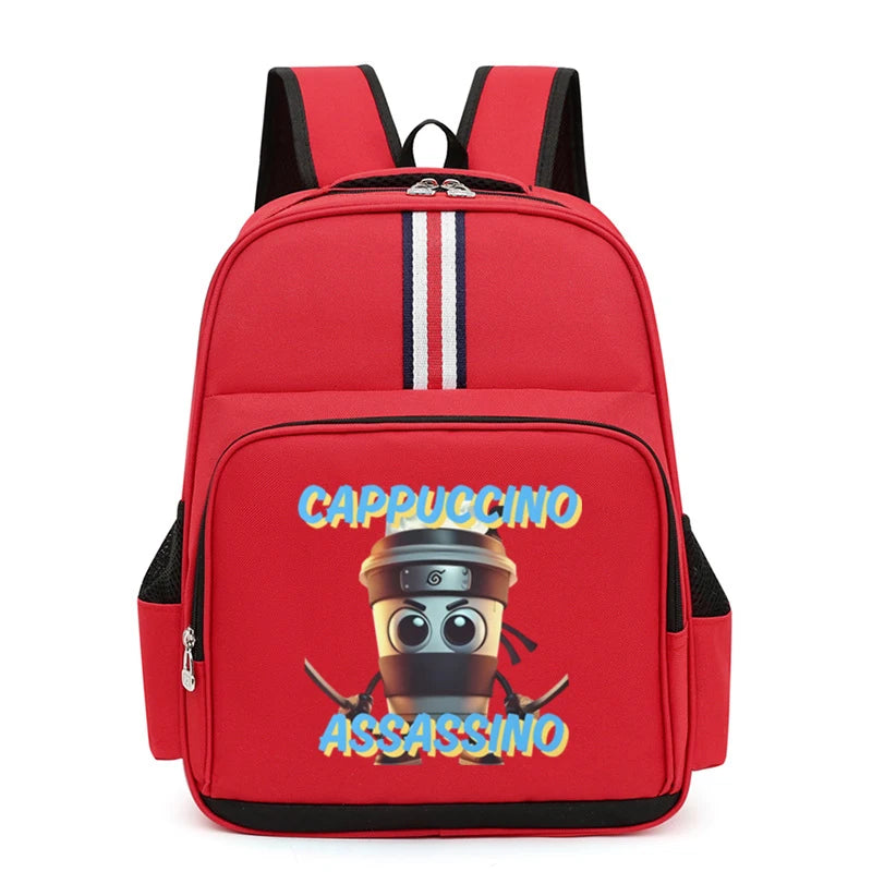 Italian Brainrot Backpack Students Animal Meme Schoolbag Large Capacity Cartoon Tung Tung Sahur School Bag for Boys Girls Gifts